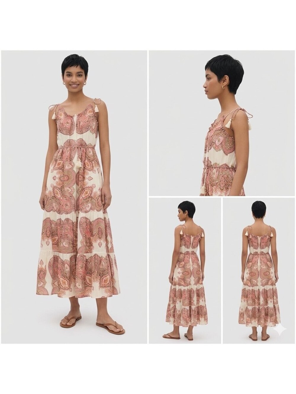 Cleobella "Cindy Ankle Dress" Paisley, size S. NWT